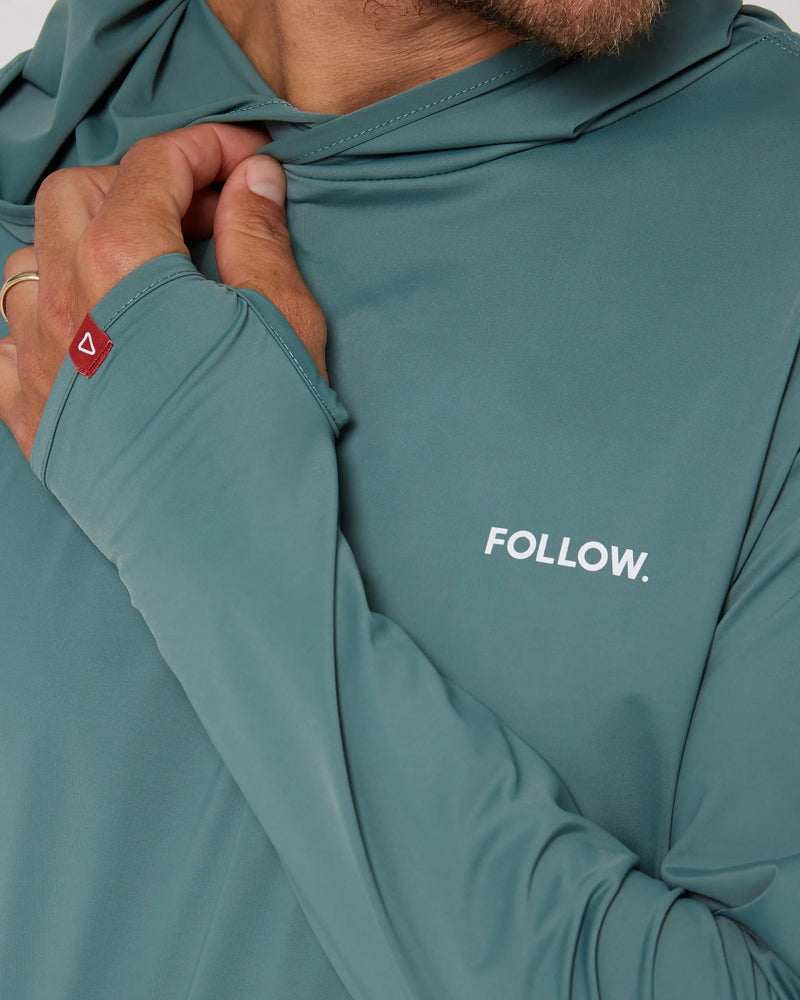 Follow Water Hood L/S - Olive-5