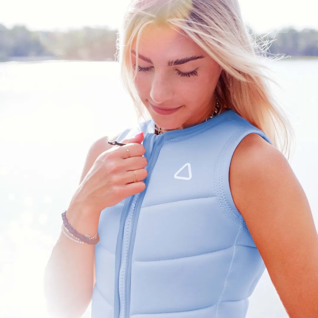 Follow Vest CORP Ladies Pastel Blue