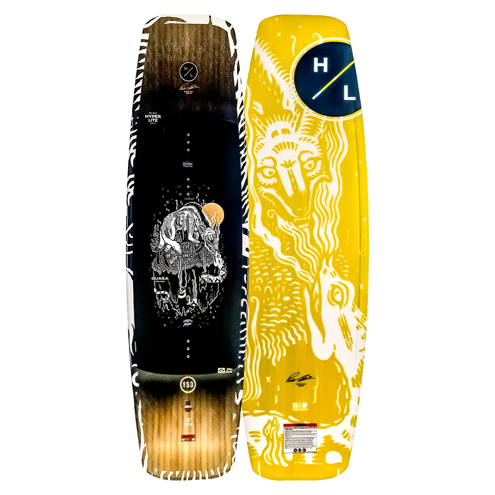 The Hyperlite Guara is your dream wakeboard! Insane graphics, solid shape and exceptional quality. Shop now at Weshbo!