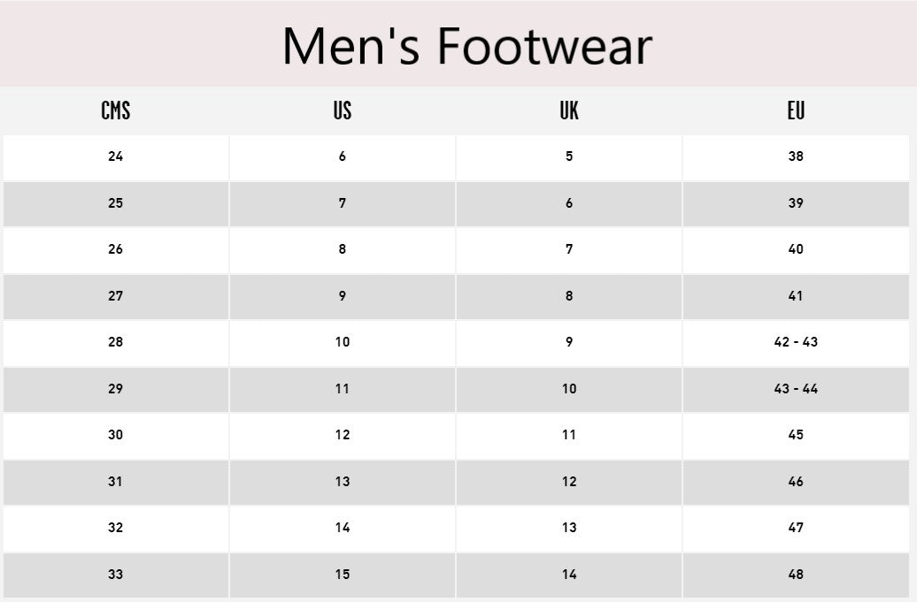 Volcom Men_ Footwear size chart