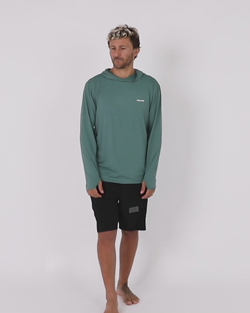 Follow Water Hood L/S - Olive-9